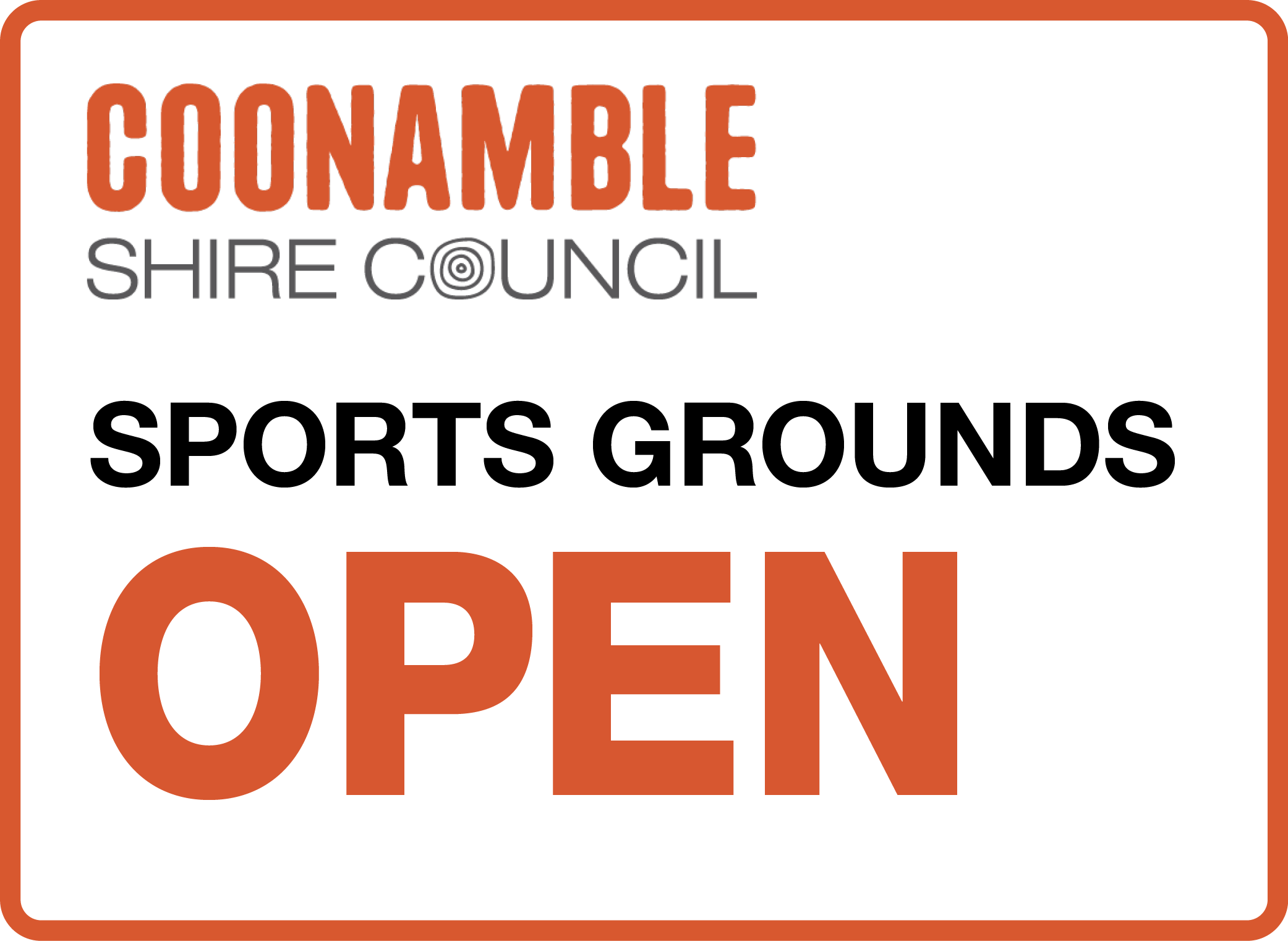 All sportsgrounds open and available for use